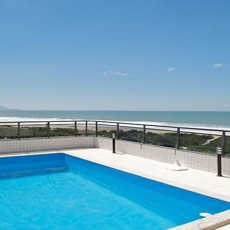 Appartamento Linda Cobertura Frente Mar Com Piscina Privativa E Pe Na Areia! Florianópolis Esterno foto