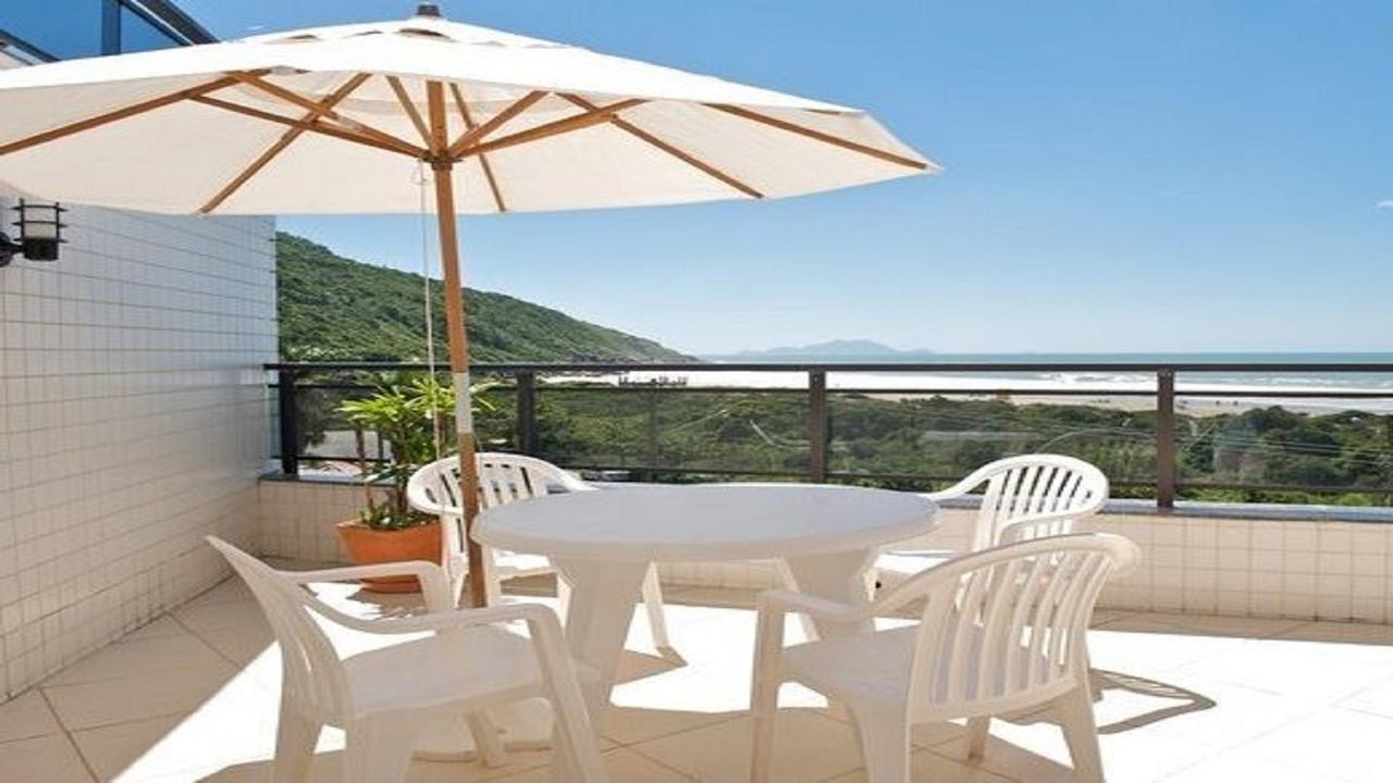 Appartamento Linda Cobertura Frente Mar Com Piscina Privativa E Pe Na Areia! Florianópolis Esterno foto